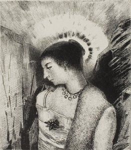 Aqui está a Boa Deusa, a Mãe Idéia das Montanhas, placa 15 de 24 de Odilon Redon