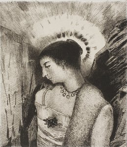 Aqui está a Boa Deusa, a Mãe Idéia das Montanhas, placa 15 de 24 de Odilon Redon