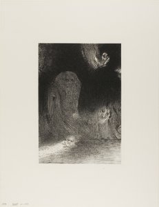Algumas Vezes Vi no Céu o Que Pareciam Formas de Espíritos, gravura 21 de 24 de Odilon Redon