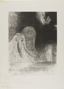 Algumas Vezes Vi no Céu o Que Pareciam Formas de Espíritos, gravura 21 de 24 de Odilon Redon