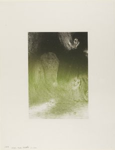 Algumas Vezes Vi no Céu o Que Pareciam Formas de Espíritos, gravura 21 de 24 de Odilon Redon