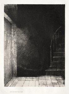 Eu vi um flash de luz, grande e pálido de Odilon Redon