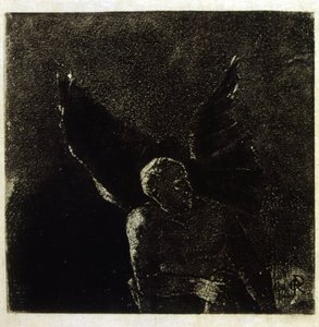 Ilustração de Odilon Redon para "Les Fleurs du Mal" de Baudelaire. 1891. de Odilon Redon
