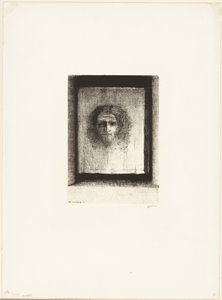 Era um véu, uma impressão, placa 1 de 6 de Odilon Redon