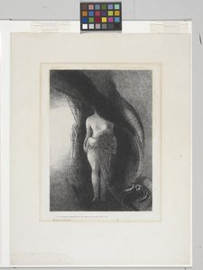 Eu Ainda Sou a Grande Ísis! (litografia em papel de apliques da China) de Odilon Redon