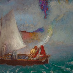 A Vela Cinzenta, c.1900-05 (óleo sobre tela) de Odilon Redon