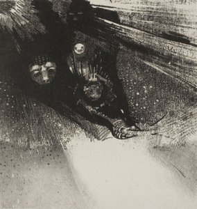 Larvas tão sem sangue e tão hediondos, prato 5 de 6 de Odilon Redon