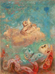 A carruagem de Apollo. Pintura por Odilon Redon (1840-1916), óleo sobre tela, cerca de 1912. Arte francesa, século XX, simbolismo, nabis. Museu de Arte Moderna, Nova Iorque (EUA). de Odilon Redon