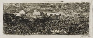 Paisagem montanhosa de Odilon Redon