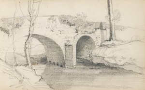 Página de um caderno de desenho, &39;O País Basco&39; de Odilon Redon