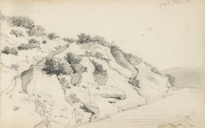 Página de um caderno de desenho, &39;O País Basco&39; de Odilon Redon