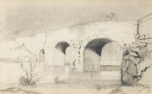 Página de um caderno de desenho, &39;O País Basco&39; de Odilon Redon