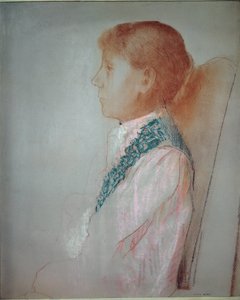 Retrato de Madame Odilon Redon - Pastel de Odilon Redon