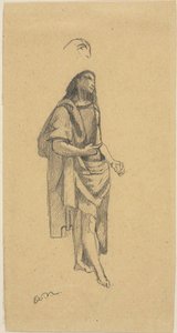 São João Batista, com esboço da cabeça de Odilon Redon