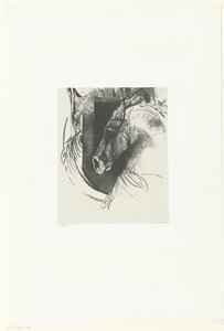 Cavalo de guerra
Le Courcier (título sobre o objecto) de Odilon Redon
