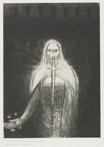 O apocalipse de São João: e ele tinha na mão direita sete estrelas ..., 1899. de Odilon Redon