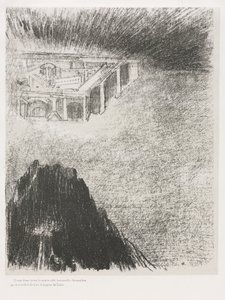 O Apocalipse de São João: E eu, João, vi a Cidade Santa, Nova Jerusalém., 1899. de Odilon Redon