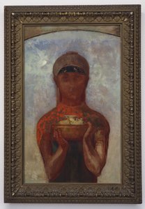 A Taça do Mistério, ou Sibyl, c.1890 de Odilon Redon
