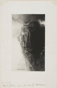 O Ídolo, frontispício da obra Les Soirs de Emile Verhaeren de Odilon Redon