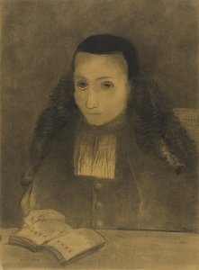 O pequeno abade lendo o Ramayana, 1883 de Odilon Redon