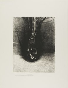 Os Skiapods: "A cabeça o mais baixa possível, esse é o segredo da felicidade!", placa 6 de 6 de Odilon Redon