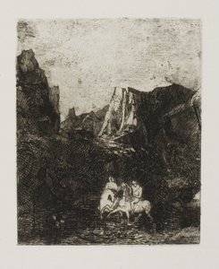 Os dois pequenos cavaleiros de Odilon Redon