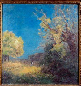 O caminho tem peyrelebade. Pintura de Odilon Redon (1840-1916) de Odilon Redon