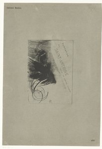 Folha de rosto de uma série com a tentação de Santo António Tentation de Saint-Antione texte de Gustave Flaubert (título da série no objeto) Tentação de Santo Antônio (título da série) de Odilon Redon