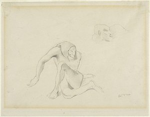 Duas figuras grotescas de Odilon Redon