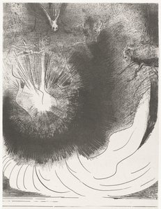 Uit de hemel viel een grote ster
e caiu do céu uma grande estrela, ardendo como uma tocha (título sobre o objecto)
Apocalipse de São João (título da série)
Openbaring van Johannes (título da série) de Odilon Redon