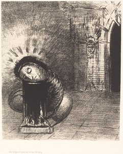 Uma longa crisálida, a cor do sangue de Odilon Redon