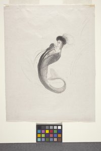 Sem título (litografia em papel volante chinês) de Odilon Redon