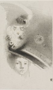 Litografia de teste sem título de Odilon Redon