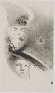 Litografia de teste sem título de Odilon Redon