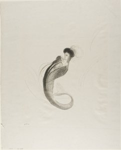 Litografia de teste sem título de Odilon Redon
