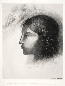 Ao Despertar, Vi a Deusa do Inteligível com Seu Perfil Severo e Duro de Odilon Redon