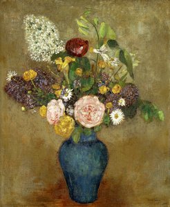 Vaso de flores; Vaso de flores, de Odilon Redon