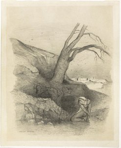 Mulher ajoelhada de Odilon Redon