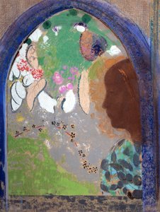 Mulher na janela, 1903-1908. de Odilon Redon