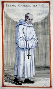 Hermit camaldulus. Gravação em O. Fialetti. Século XVI.
