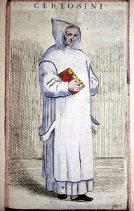 Ordem religiosa: Carthusian. Gravura do século XVI.