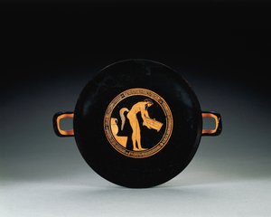 Kylix de figura vermelha ática, c.470 AC de Oedipus Painter