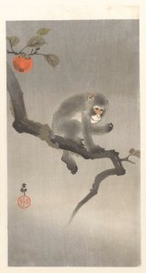 Bico em kakiboom de Ohara Koson