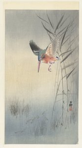 Peixes de caça de martim-pescador de Ohara Koson
