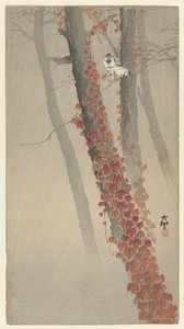 hera vermelha de Ohara Koson