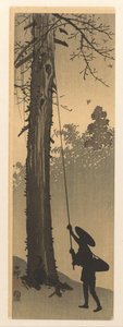 ladrão de ninho de passarinho de Ohara Koson