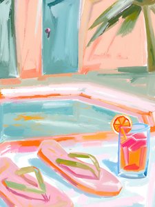 Refresco de verão à beira da piscina de Ohkimiko