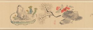 Carta que inclui flores, 1831. de Okada Hanko