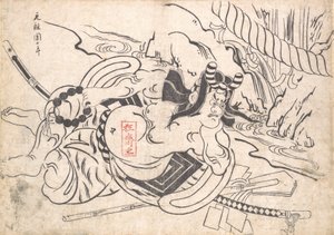 Ichikawa Dan Juro Doctor Como ancestral, não foi? 1710. , mosquito. 1710. de Okumura Masanobu