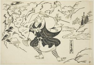 Rensho chegando ao Monte Koya (Rensho Koya-iri), da série "Cenas Famosas de Teatro de Marionetes Japonês (Yamato irotake)" de Okumura Masanobu
